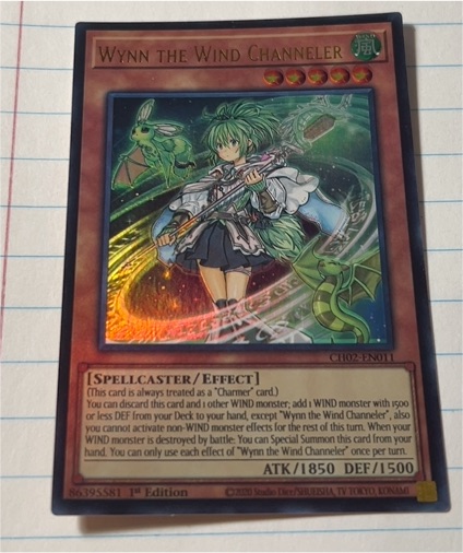 Yu-Gi-Oh! CH02-EN011 Wynn the Wind Channeler — front