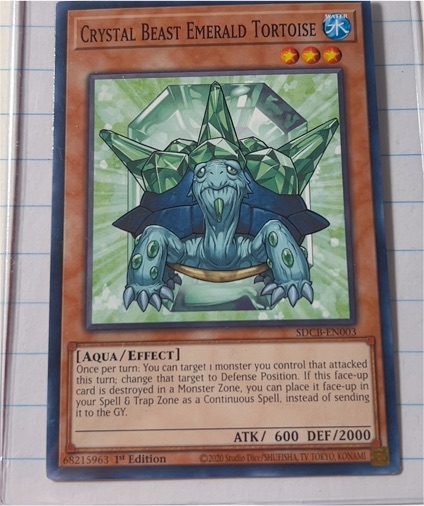 2020 Yu-Gi-Oh! SDCB-EN003 Crystal Beast Emerald Tortoise — front