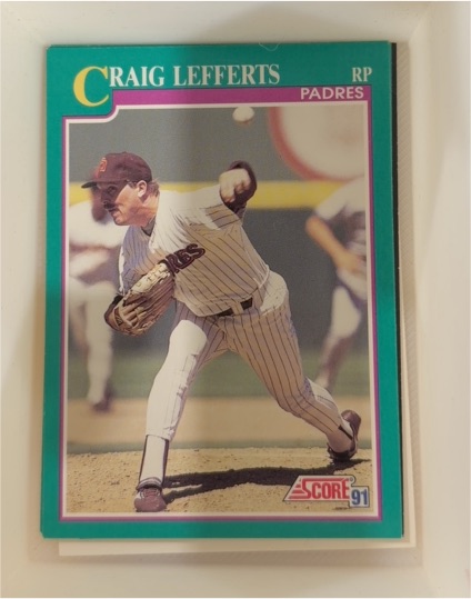 1991 Score #184 Craig Lefferts — front