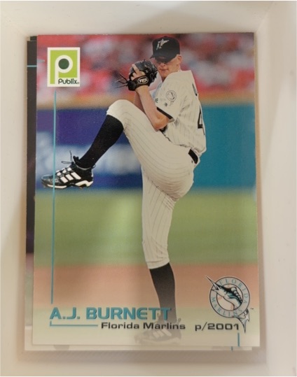 2001 Pacific #1 A.J. Burnett — front