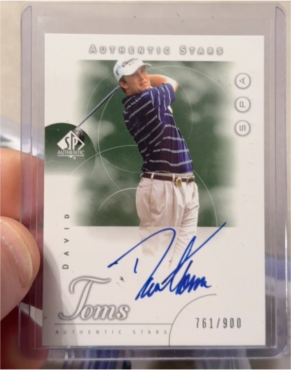 2001 SP Authentic #136 David Toms Authentic Stars — front