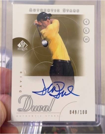 2001 Upper Deck SP Authentic #46 David Duval Authentic Stars — front