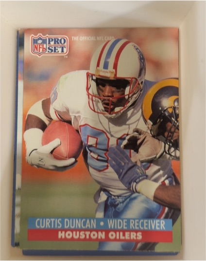 1991 Pro Set #515 Curtis Duncan Houston Oilers — front