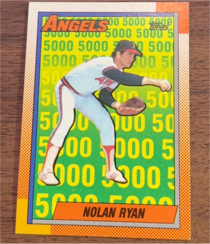 1990 Topps #3 Nolan Ryan 5000K California Angels — front