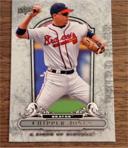 2008 Upper Deck A Piece of History #10 Chipper Jones — front