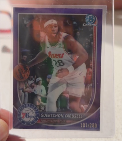 2025-26 Bowman Chrome #BCV-155 Guerschon Yabusele — front