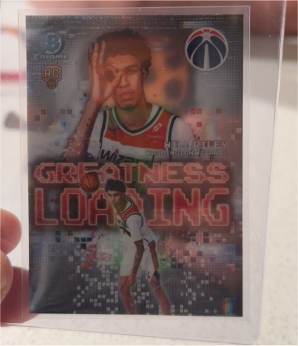 2025 Bowman #GL-21 Chrome Greatness Loading Will Riley RC Insert Wizards — front