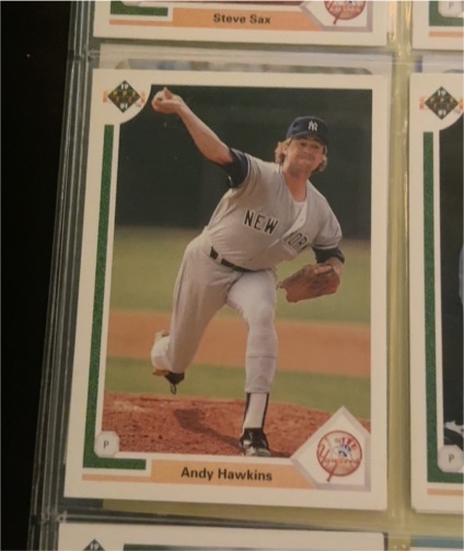 1991 Upper Deck #333 Andy Hawkins — front