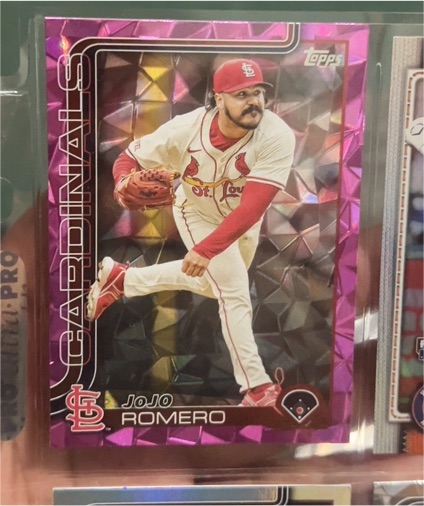 2025 Topps Update Series #US346 JoJo Romero Pink Diamante Foil — front
