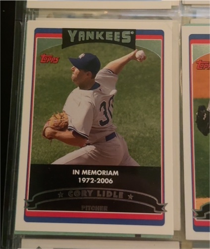 2006 Topps Update #UH73 Cory Lidle New York Yankees In Memoriam 1972-2006 — front