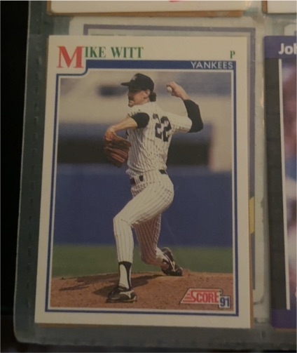 1991 Score #430 Mike Witt — front