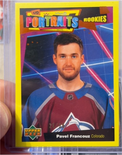 2020-21 Upper Deck UD Portraits Rookies #P-99 Pavel Francouz — front