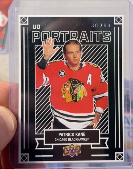 2022-23 Upper Deck Series 1 UD Portraits #P-8 Patrick Kane — front