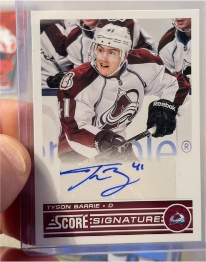 2013-14 Panini Score Signatures #SS-TB Tyson Barrie — front