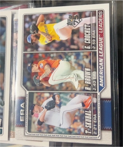 2026 Topps Series 1 #327 AL ERA Leaders Skubal Brown Crochet — front