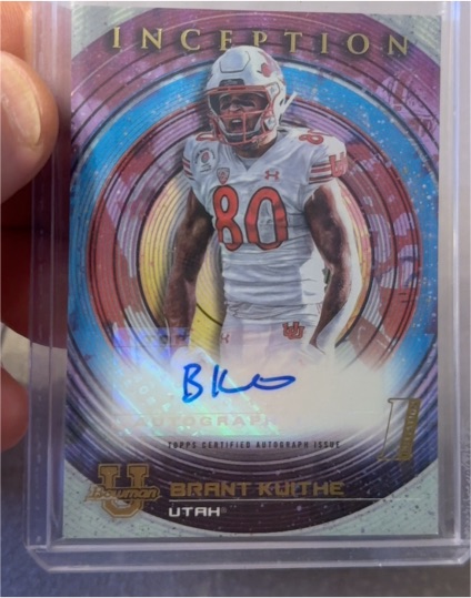 2022 Bowman University Inception #BIA-BKT Brant Kuithe Auto Utah Utes — front