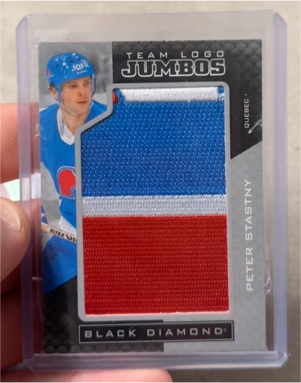 2021-22 Upper Deck Black Diamond Team Logo Jumbos #TL-PS Peter Stastny — front