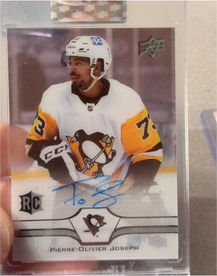 2020-21 Upper Deck Clear Cut #CC-PJ Pierre-Olivier Joseph Rookie Autograph — front
