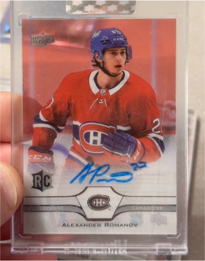 2020-21 Upper Deck Clear Cut #CC-AR Alexander Romanov — front