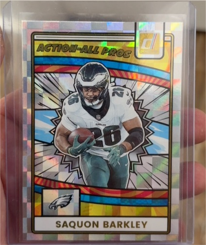 2025 Panini Donruss #AAP-SBA Saquon Barkley Action-All Pros — front
