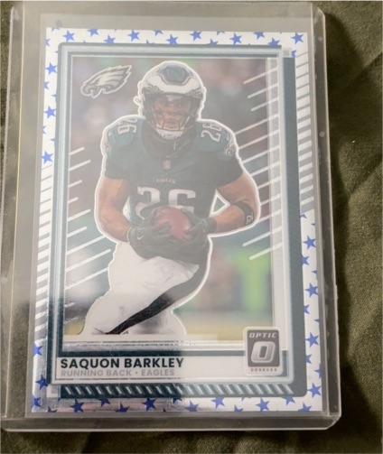 2025 Panini Donruss Optic #15 Saquon Barkley Stars Philadelphia Eagles — front