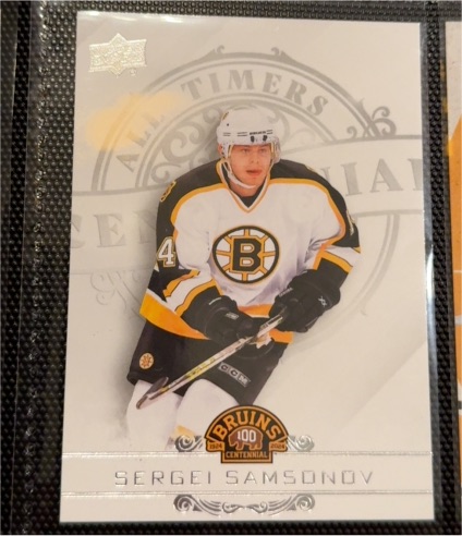 2023-24 Upper Deck Boston Bruins Centennial All-Timers #100-20 Sergei Samsonov — front