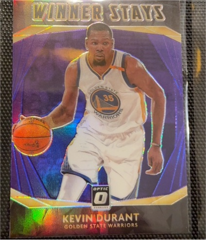 2020-21 Donruss Optic #18 Kevin Durant Winner Stays Purple Prizm — front