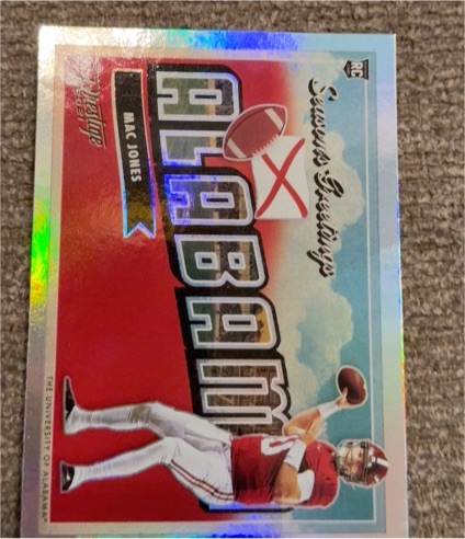 2021 Panini Prestige #SG-4 Mac Jones Seasons Greetings — front