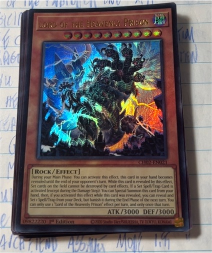 2020 Yu-Gi-Oh! CH02-EN021 Lord of the Heavenly Prison — front