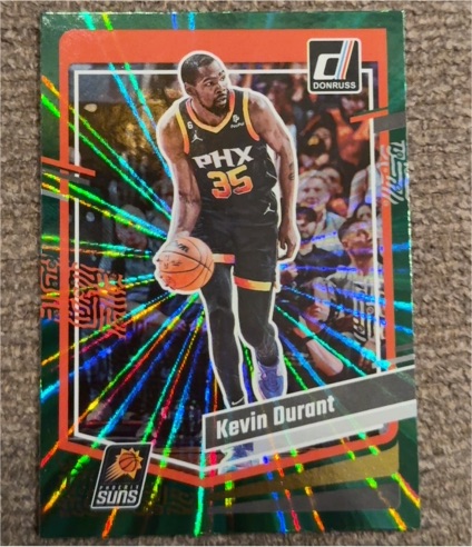 2023-24 Panini Donruss #35 Kevin Durant Green Laser Phoenix Suns — front
