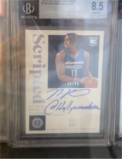 2019-20 Panini Encased #146 Naz Reid Rookie Scripted Auto — front