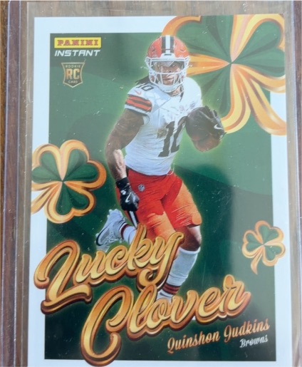 2025 Panini Instant #13 Quinshon Judkins Lucky Clover — front