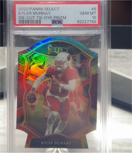 2020 Panini Select #5 Kyler Murray Die-Cut Tie-Dye Prizm — front