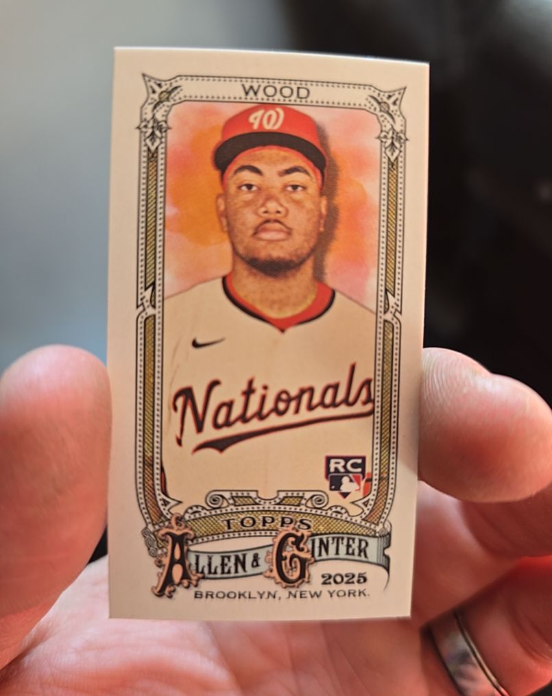2025 Topps Allen & Ginter #101 James Wood Mini Rookie — front