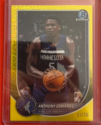 2025-26 Topps Bowman Chrome #BCV-103 Anthony Edwards — front