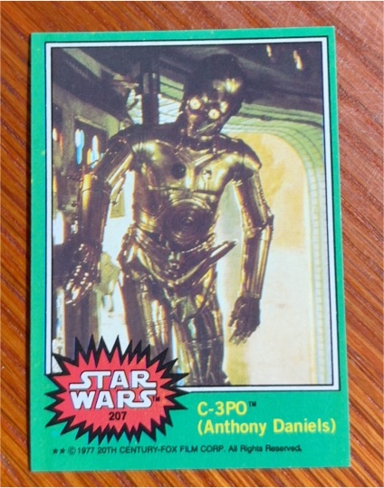 1977 Topps Star Wars #207 C-3PO (Anthony Daniels) — front