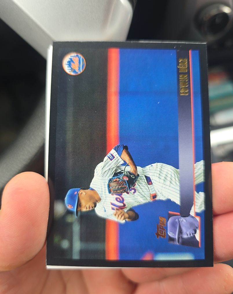 2025 Topps Archives #169 Edwin Diaz Black Foilboard — front