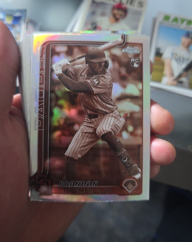 2025 Topps Chrome #106 Brandon Lockridge Sepia Refractor Rookie — front