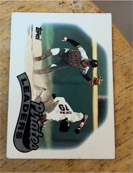 1989 Topps #699 Pittsburgh Pirates Team Leaders — front