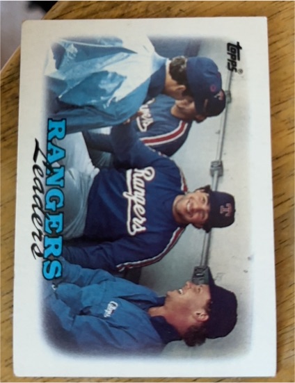 1988 Topps #201 Rangers Leaders Texas Rangers — front