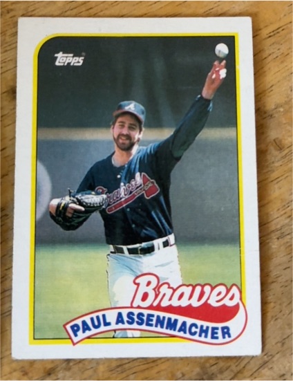 1989 Topps #454 Paul Assenmacher — front