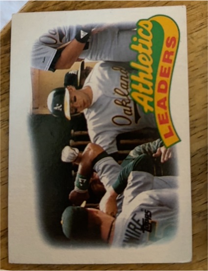 1989 Topps #639 Athletics Leaders Oakland Athletics — front