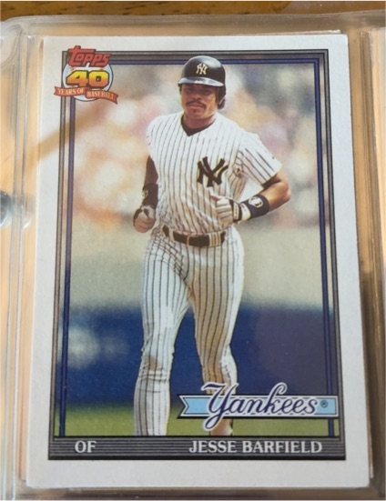 1991 Topps #85 Jesse Barfield — front
