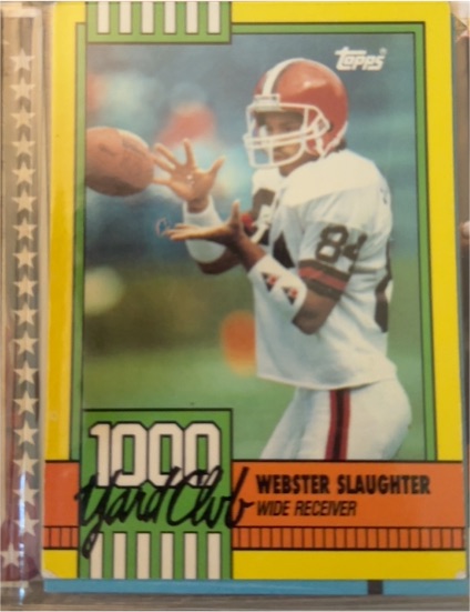 1990 Topps #13 Webster Slaughter 1000 Yard Club — front