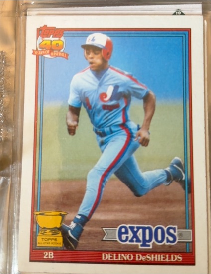 1991 Topps #432 Delino DeShields — front