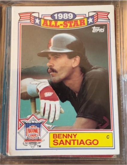 1990 Topps #9 Benny Santiago 1989 All-Star Game Commemorative — front