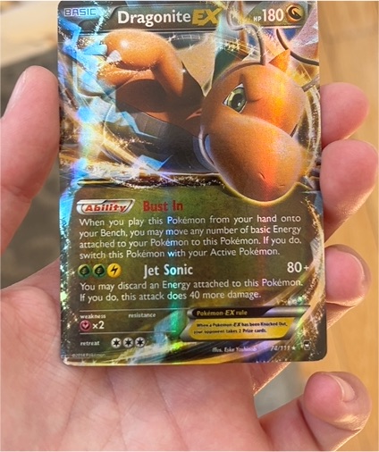2014 Pokémon XY Furious Fists #74 Dragonite EX — front