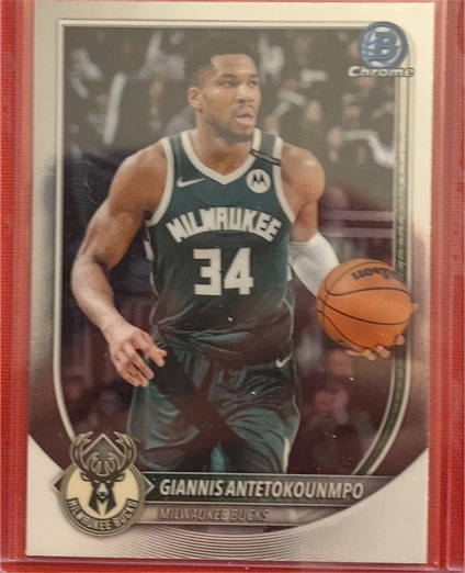 2025-26 Bowman Chrome #BCV-80 Giannis Antetokounmpo — front