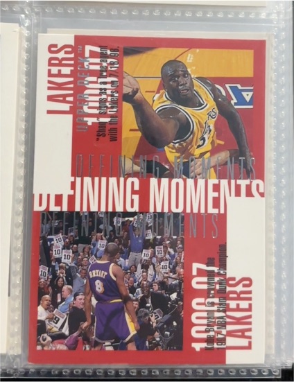 1997-98 Upper Deck #343 Defining Moments Shaquille O'Neal Kobe Bryant — front