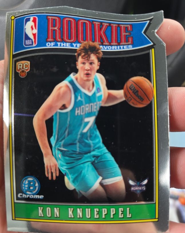2025 Bowman Chrome #RY-4 Kon Knueppel Rookie of the Year Favorites Die Cut — front